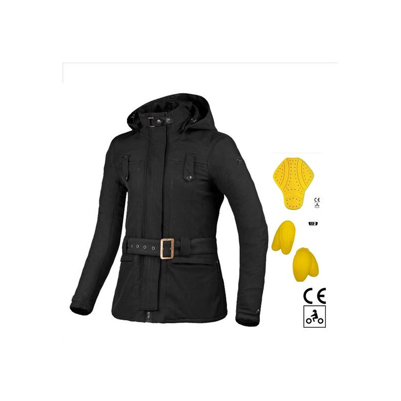 CHAQUETA MUJER SOFTSHELL STINA URBAN INVIERNO NEGRO