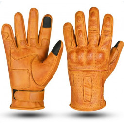 SNL023505 - GUANTES DE VERANO PIEL CAMEL - STINAMOTO