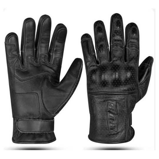 SNL023505 - GUANTES DE VERANO PIEL NEGRO - STINAMOTO