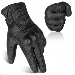 SNL023505 - GUANTES DE VERANO PIEL NEGRO - STINAMOTO