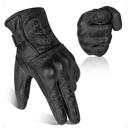 SNL023505 - GUANTES DE VERANO PIEL NEGRO - STINAMOTO
