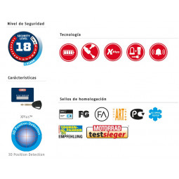 ANTIRROBO DISCO 8077 GRANIT DETECTO X-PLUS NEGRO CON ALARMA 3D