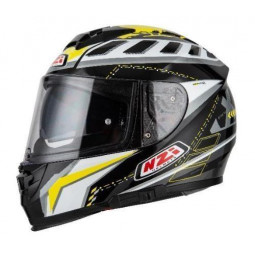 Casco Nzi Eurus 2 Project Black White Yellow  22.05 - HVR MOTOS