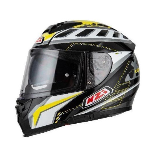 Casco Nzi Eurus 2 Project Black White Yellow  22.05 - HVR MOTOS