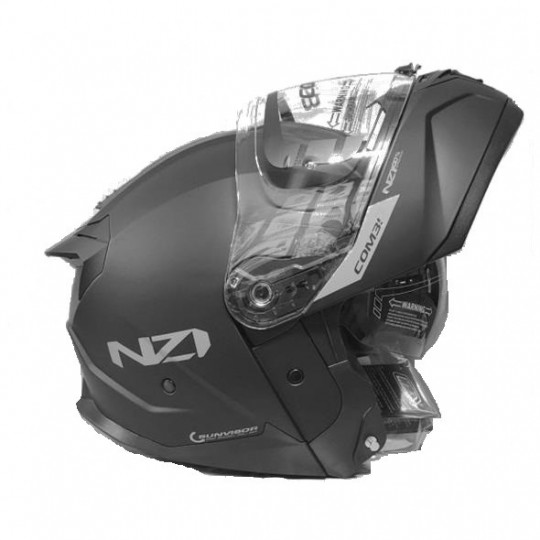 Casco Modular Nzi Combi 3 Negro Mate 22.06 - HVR MOTOS