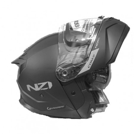 Casco Modular Nzi Combi 3 Negro Mate 22.06 - HVR MOTOS