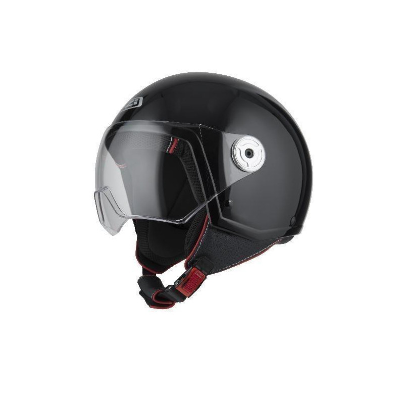 Casco Nzi Jet Vintage 3 Negro Brillante  22.05 - HVR MOTOS