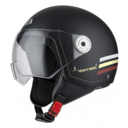 Casco Jet Vintage 3 Triband Black  Burgundy Matt  22.05 - HVRMOTOS