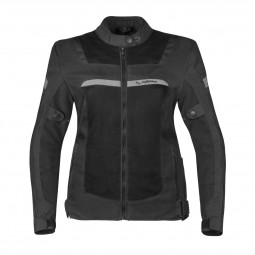 Chaqueta Verano Mujer Stina Veleta Negro - HVRMOTOS