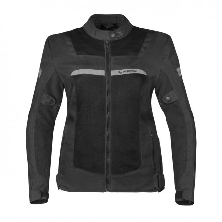 Chaqueta Verano Mujer Stina Veleta Negro - HVRMOTOS