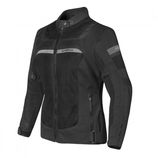 Chaqueta Verano Mujer Stina Veleta Negro - HVRMOTOS