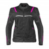 Chaqueta Verano Mujer Stina Veleta Negro Rosa - HVR MOTOS