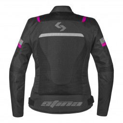 Chaqueta Verano Mujer Stina Veleta Negro Rosa - HVR MOTOS