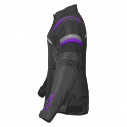 Chaqueta Verano Mujer Stina Veleta Negro Lila - HVR MOTOS