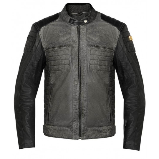 CHAQUETA PIEL STINA HOMBRE NEGRO RENIER - HVRMOTOS