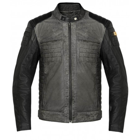 CHAQUETA PIEL STINA HOMBRE NEGRO RENIER - HVRMOTOS